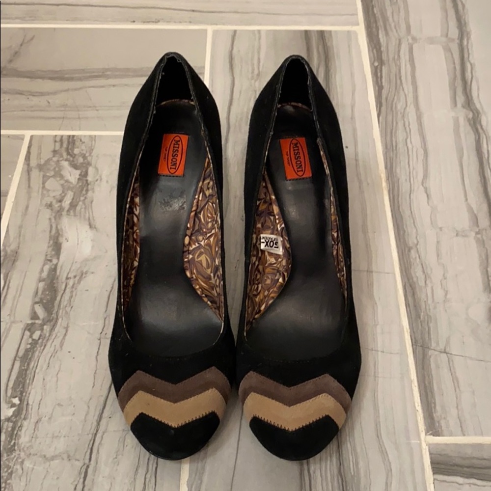 Missoni for Target stacked heel pumps